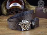 Perfect Clone Versace Reversible Leather Belt With SS Medusa Head Buckle